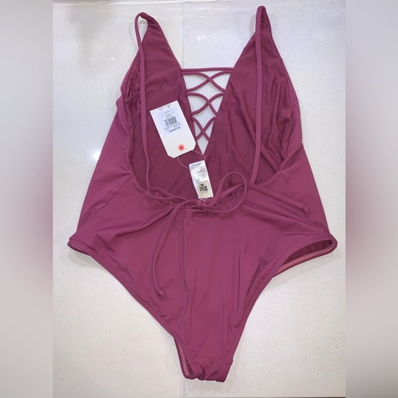 NEW Billabong Sol Searcher Sweet Plum One Piece Swimsuit • Womens Large - Picture 4 of 7